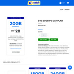 Catch Connect 90 Days 20GB Prepaid Mobile Plan $20 Delivered (New Customers Only, Ongoing $40 Per 90 Days) @ Catch Connect