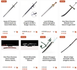 Replica Swords from Anime, TV & Games - from $99 + Free Shipping ($0 SYD Pickup) @ PCMarket