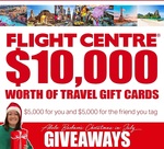 Win $10,000 Worth of Flight Centre Vouchers ($5,000ea for You and a Friend) from Adele Barbaro + Flight Centre
