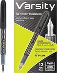 [Prime] PILOT Varsity Pre-Filled Fountain Pens, Medium Point SS Nib, Black Ink, 12-Pack $26.87 Delivered @ Amazon US via AU