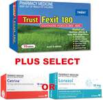 70x Trust Fexit 180mg + 70x Dr Reddys Cetirizine 10mg or 70x Dr Reddys Loratadine 10mg $19.99 Delivered @ PharmacySavings