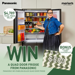 Win a Panasonic Quad Door Fridge NR-XY680LVKA Valued at $4,289 + $500 Cook Dine Host Gift Card from Panasonic + Marion Grasby