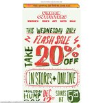 Urban Outfitters - 20% off, Free Shipping over $50