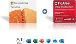 1 Year Subscription to Microsoft 365 Personal + McAfee Total Protection 3-Devices $119.95 @ Amazon Media AU via Amazon AU