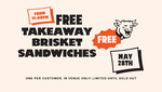 [VIC] Free Brisket Sandwiches for Takeaway (First 200 Customers) from 12pm 28 May @ Fancy Hank's