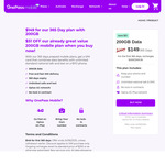 OnePass Mobile 365 Day Expiry 200GB $149 (Was $200)