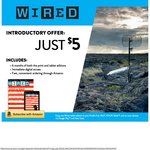Wired Magazine 6 Months Subscription USD $5