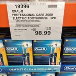 Oral-B Professional 3000 Electric Toothbrush 2pk $98.99 (Costco Membership)