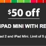 $50 off iPad Air and iPad Mini (Retina Display) @ Myer TODAY - One Day Sale