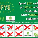 Spend $150 Click N Collect at Woolies Get $10 OFF Today Only