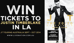 Win RT Flights for 2 to LA, 3 Nts Hotel, 2 Tix to Timberlake Concert OR Dbl Pass to AU Concert