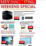 MSY Deals - 4Bay NAS $183, ASUS IPS monitor $149, Dlink Dualband Gigabit modem router $59 etc