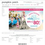[5 Hour Deal] 60% - 80% off Ends Midnight + (Free Delivery) @ Pumpkin Patch
