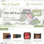 Flora and Fauna Click Frenzy 15% off All Natural Beauty Products until Midnight Tonight