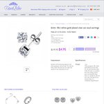 75% off Classic CZ Gold Plated Earrings + Free Shipping @ Tiarableu Jewellery | Only $4.95