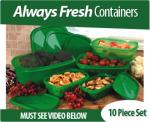 10 Pc "Always Fresh" Container Set (5 containers) $12.95 + Shipping @ COTD