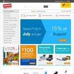 $20 off or 15% off Coupon When Spend $100+ @ Staples