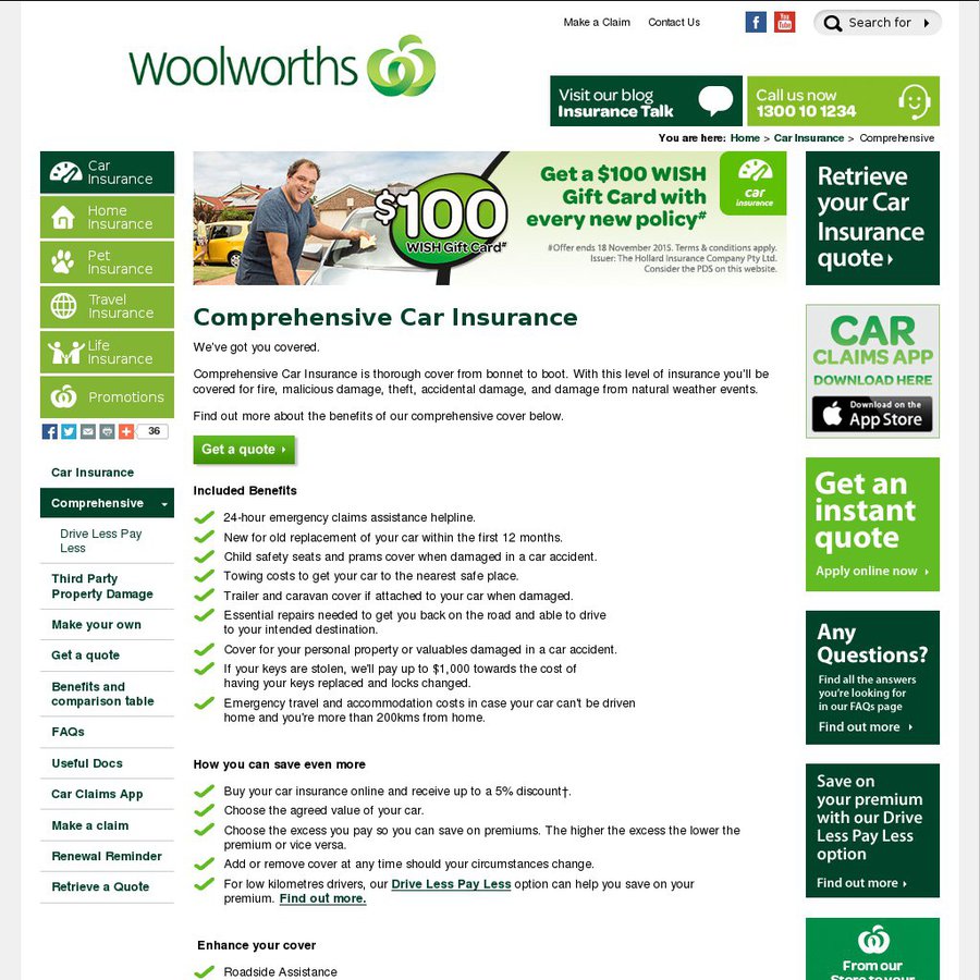 Woolworths Car Insurance: Get a $100 Gift Card with Every New Policy