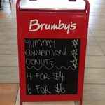 Cinnamon Donuts: 4 for $4 or 6 for $6 @ Brumby's Carnegie Central (VIC)