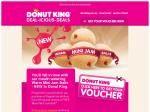 Donut King - Free Warm Mini Jam Balls with Purchase of Regular Hot Drink (Present Voucher)
