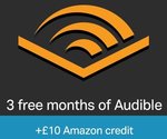 Free £10 Amazon Credit When You Sign up for a Free 3 Month Audible Trial (New Audible Customers Only) (Prime Only)
