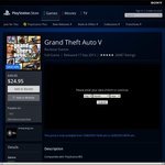 [PS3] Grand Theft Auto V - $24.95 @ PlayStation Store AU