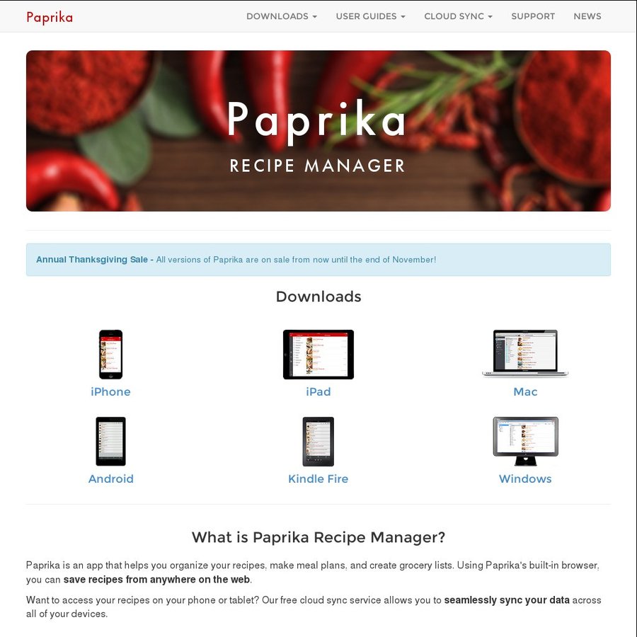 paprika recipe manager sale