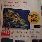 Bauhn 65" Ultra HD LED TV $799 @ ALDI (Mosman NSW Only - Grand Opening Special Buys)