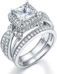 Sterling Silver Vintage Princess Engagement Ring - $76.99 + Free post (Was $129) @ Mewe-Jewelry.com