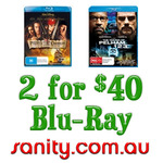 2 for $40 Blu-Ray @ Sanity.com.au