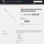 Marvy DecoColor Extra Fine Black Paint Markers - x3 $10, x6 $16, x12 $28 + Free Delivery - The Office Shoppe
