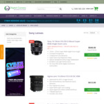 Digital Camera Warehouse Sony Selected Lenses 15% off + Sony Bonus EFTPOS Gift Card