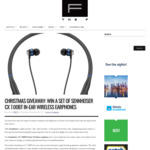 Win a Set of Sennheiser CX 7.00bt in-Ear Wireless Earphones Form The-F