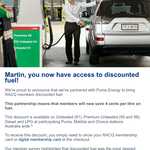$0.04/L Discount on Fuel at PUMA Petrol Stations for RACQ Members (QLD)