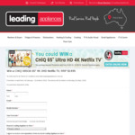 Win a CHiQ 65" 4K UHD Netflix TV Worth $1,495 from Leading Appliances