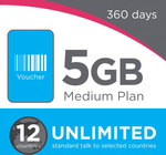 Lebara National Plan – 5GB Data/Month + Unlimited Calls/Text - $199 (360 Day Recharge Voucher)