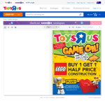 Buy 1 and Get 50% off The Second Item on LEGO @ Toys R Us