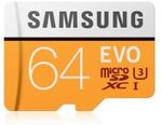Samsung MicroSDHC EVO 64GB Memory Card up to 100MB/s US $13.75 (~AU $18.73) Delivered @ Zapals