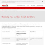 AAMI 20% New Insurance Policy for Existing Customers - Certain Combination of Existing-New Policies Applies