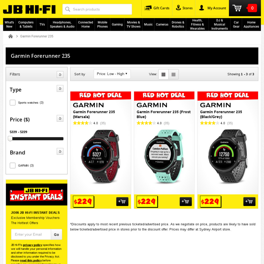 garmin 235 charger jb hi fi