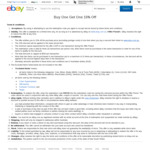 Buy One Get One 15% off Sitewide (Min Spend $75, Max Discount $300) @ eBay