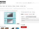 Nintendo DS Lite - Aqua Blue $129 + $8 Standard Shipping @ Myer Online
