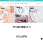 20-40% off Storewide Personalised Jewellery + Free Shipping @ Em and Eve