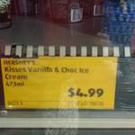 Hershey's Kisses Vanilla & Chocolate Ice Cream 473ml Tub $4.99 @ ALDI