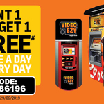 Rent 1 Get 1 Free DVD Rental @ Video Ezy Kiosks