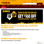 DEWALT Deals Exclusive @ TradeTools - Purchase DCZ276P2-XE 5ah 18v 2 Piece Combo Kit $499 & Get Free Area Light Worth $389