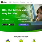 $10 off Your First 2 Rides @ OLA Cabs (New Customer Only)
