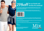 25% off on Mix Branded Clothing at Coles This Weekend