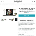 One80 Dartboard, Aluminium Cabinet & Darts Pack $174.97 Delivered (Was $214.97) @ Darts Direct