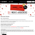 Movie eVouchers $11 (Minimum Quantity 2) @ Event Cinemas (Excludes TAS, VIC, Free Membership Required)